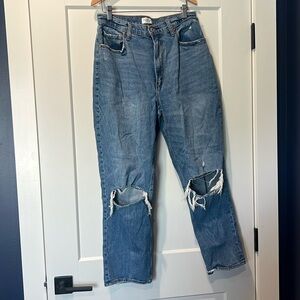 Abercrombie & Fitch The Ankle Straight Ultra High Rose Curve Love Jeans